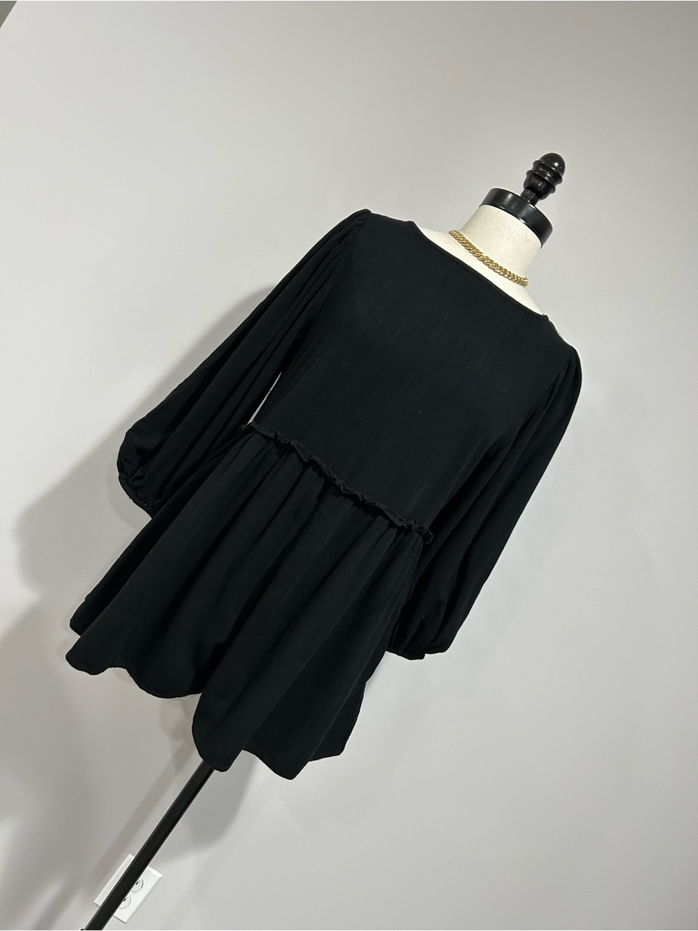 Princess Polly Black Long Sleeve Smock Jumpsuit